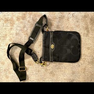 Black & Gold Coach Crossbody Bag